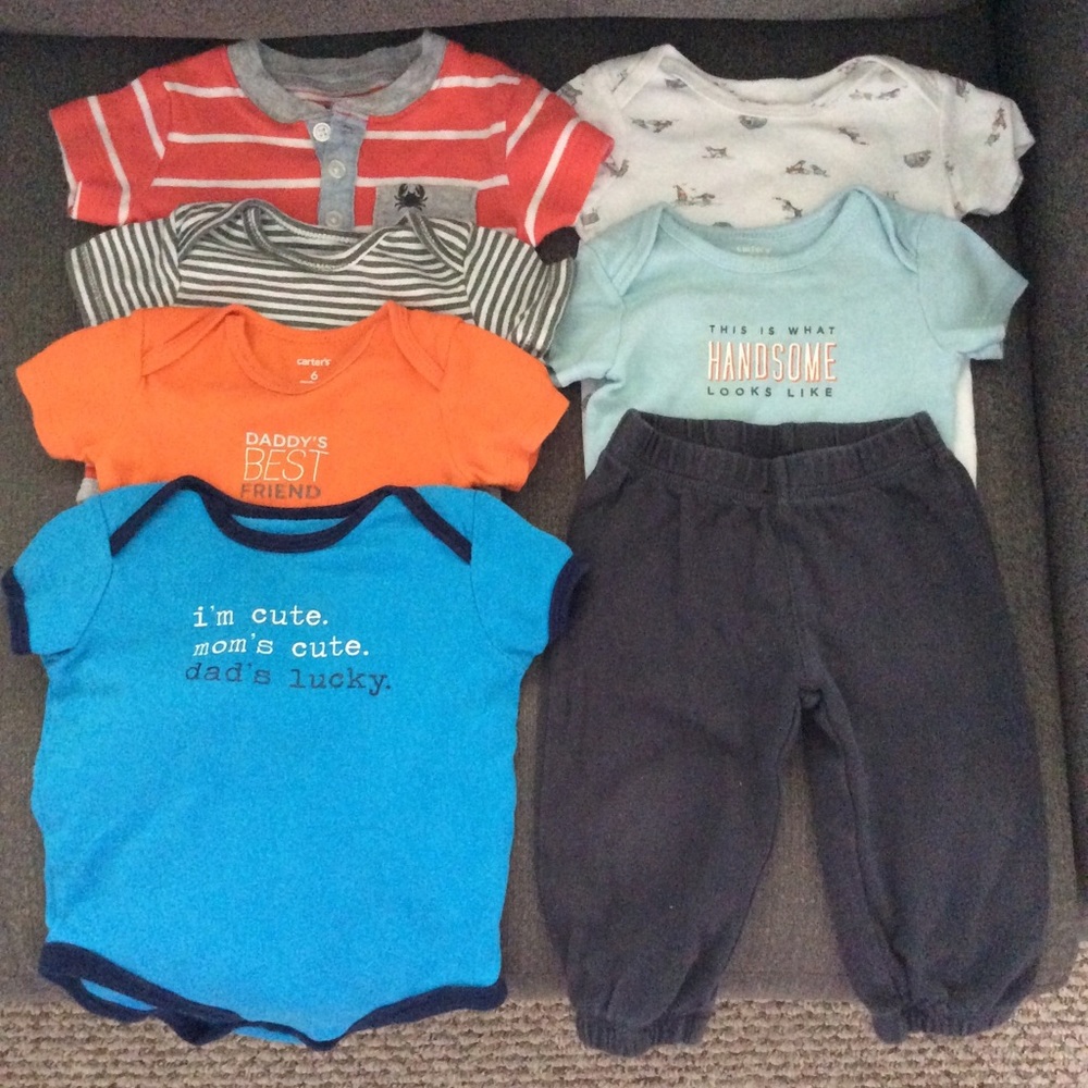 7 piece baby boy outfits.